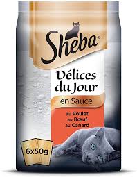 Sheba Sauce 3 Viandes Blanche 6x50g